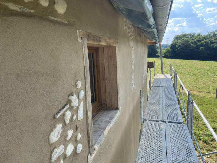 Finition Mur chaux terre sable La Tour-du-Pin