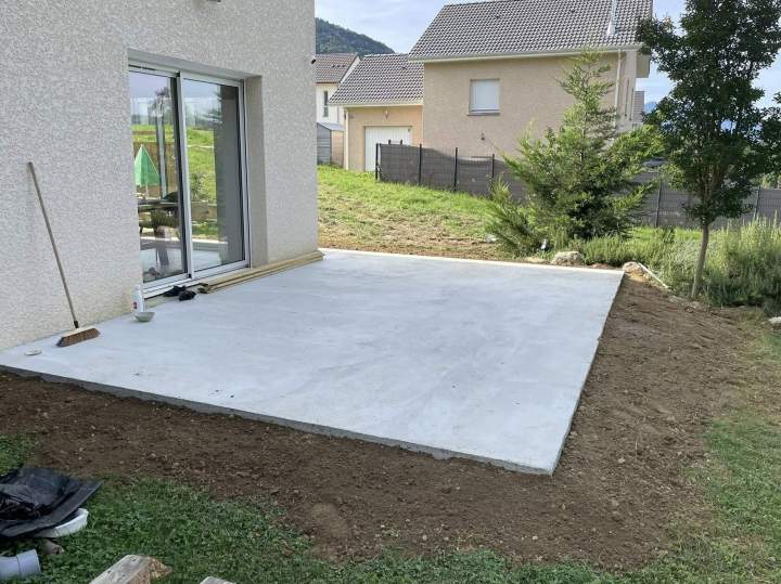 Terrasse en béton armé La Tour-du-Pin
